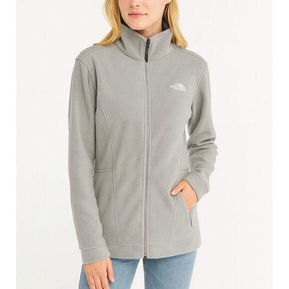 The North Face Fleece Jacket Gray Full Zip Women's Size XL - Picture 1 of 12